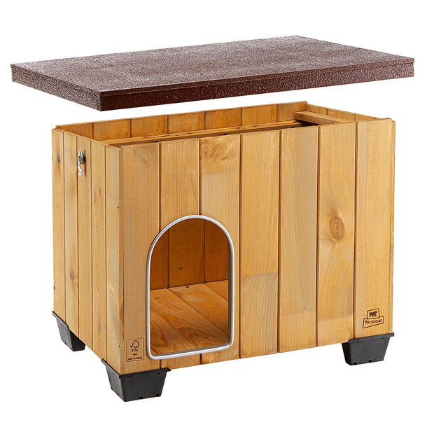 Ferplast caseta de madera para perros Baita, caseta madera, caseta madera  perros, casa madera para perros exterior